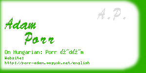 adam porr business card